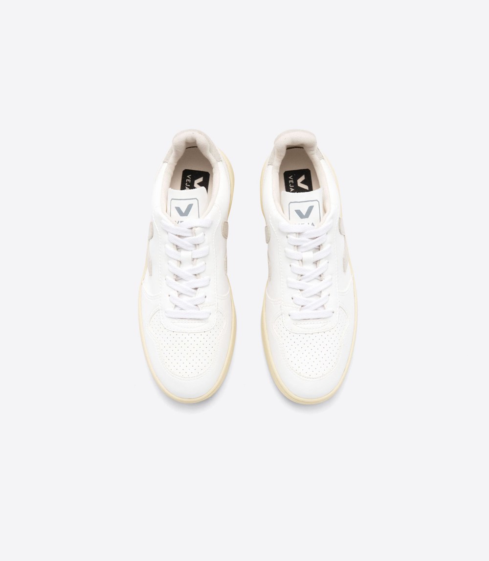 Veja Sneakers Mens - V-10 Cwl - White/Beige - 1749DQUYJ